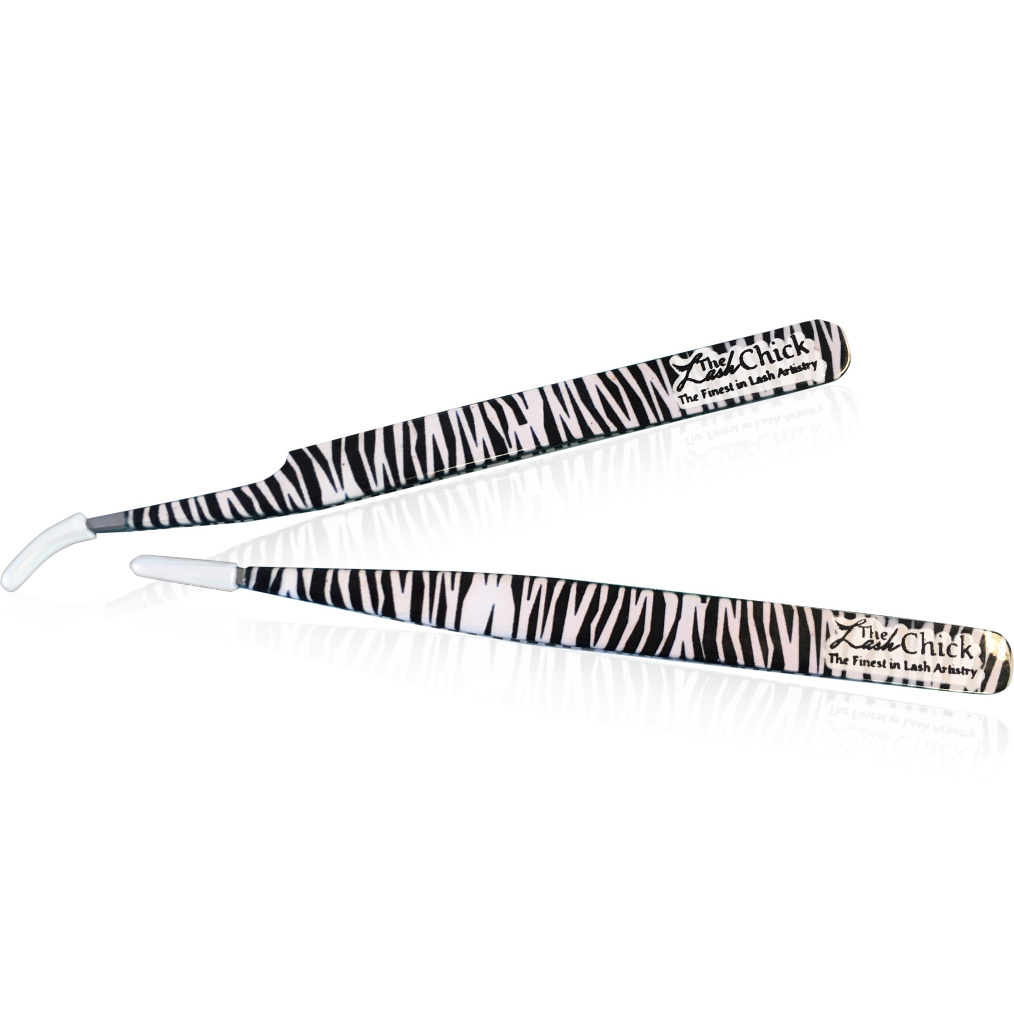Tweezers Zebra Striped - TheLashChickPro